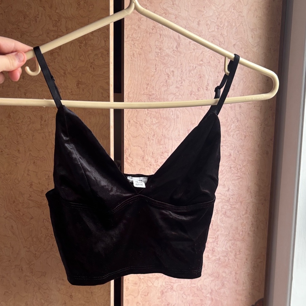 Garage Black Velvet Tank Top